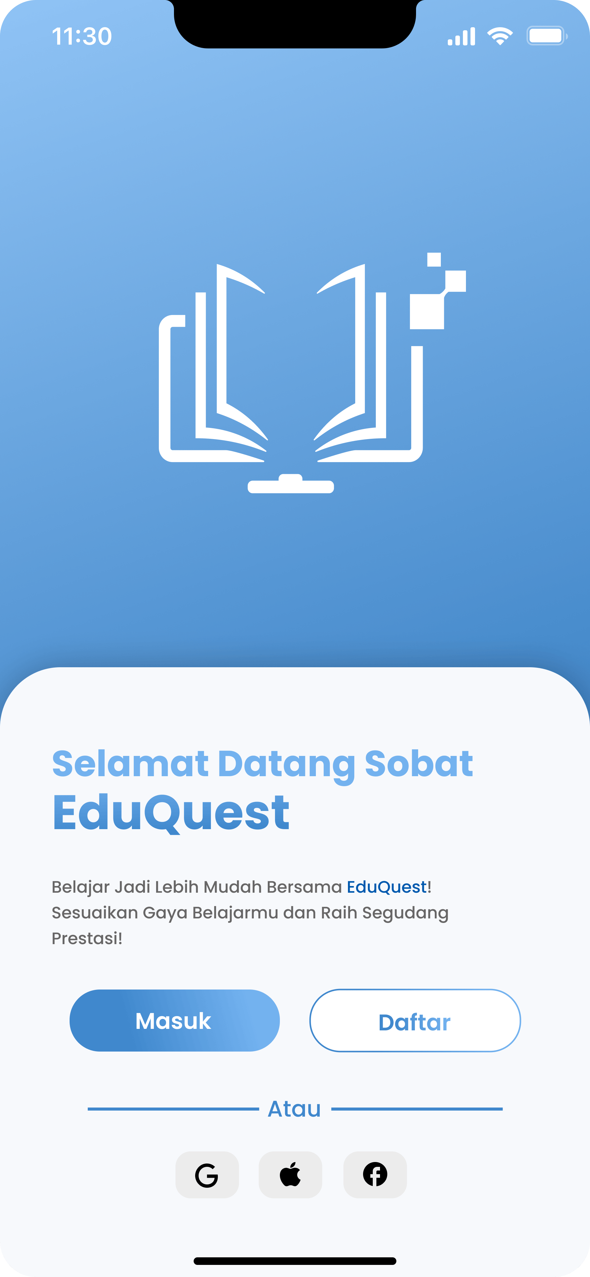 EduQuest - Educational App Design — final result 2