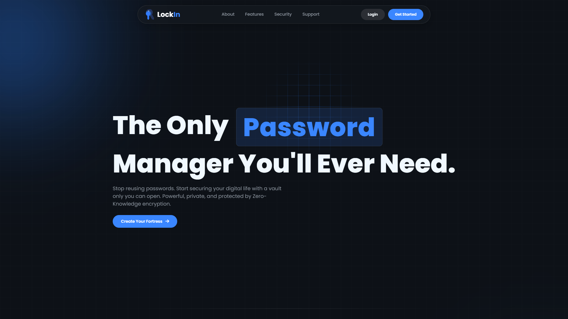 Cover image for project LockIn - Password Manager