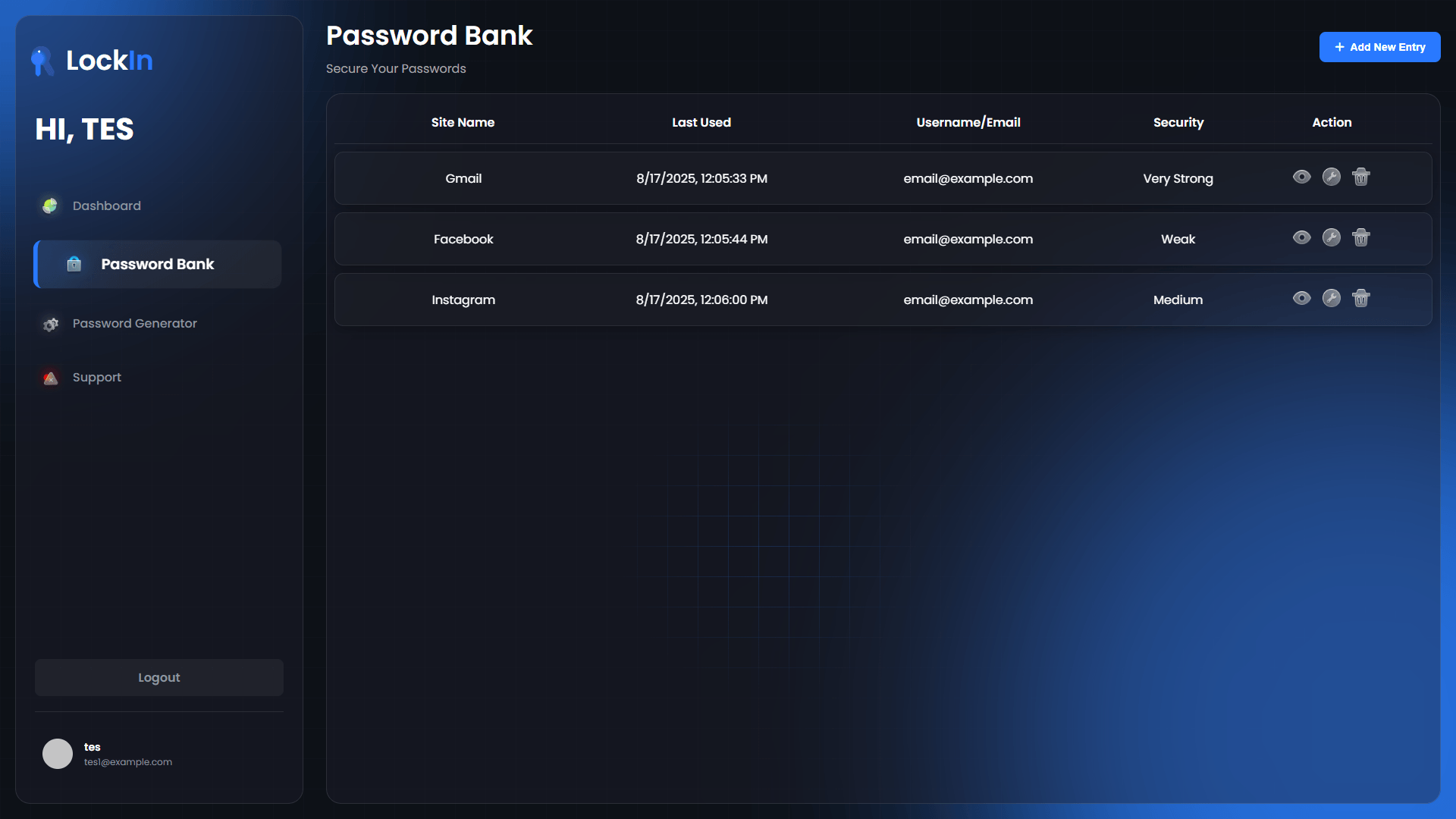 LockIn - Password Manager — final result 4