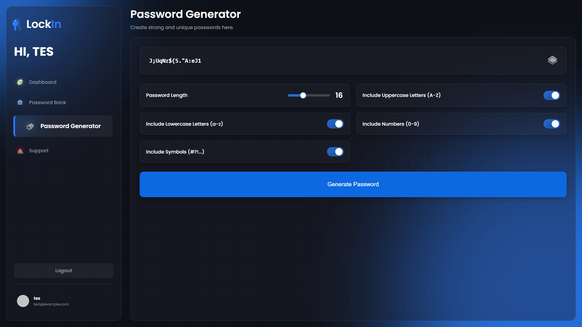 LockIn - Password Manager — final result 7