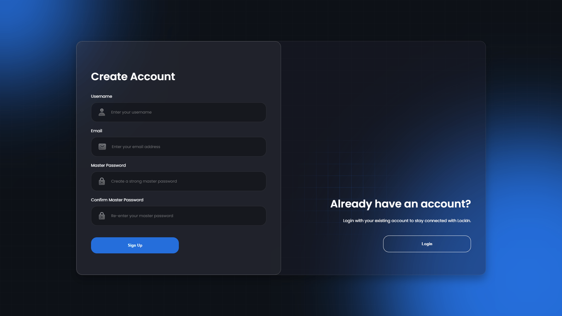 LockIn - Password Manager — final result 2
