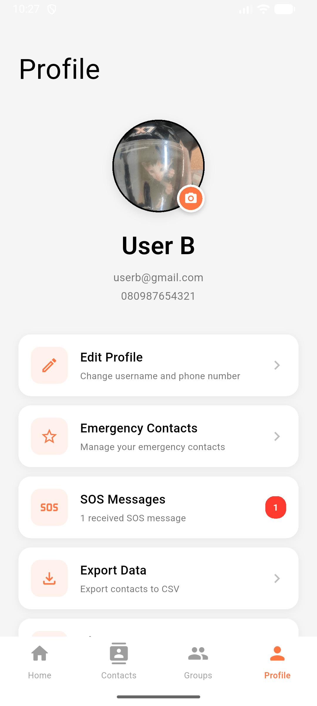 MyFriends - Emergency SOS & Contact Management App — final result 5