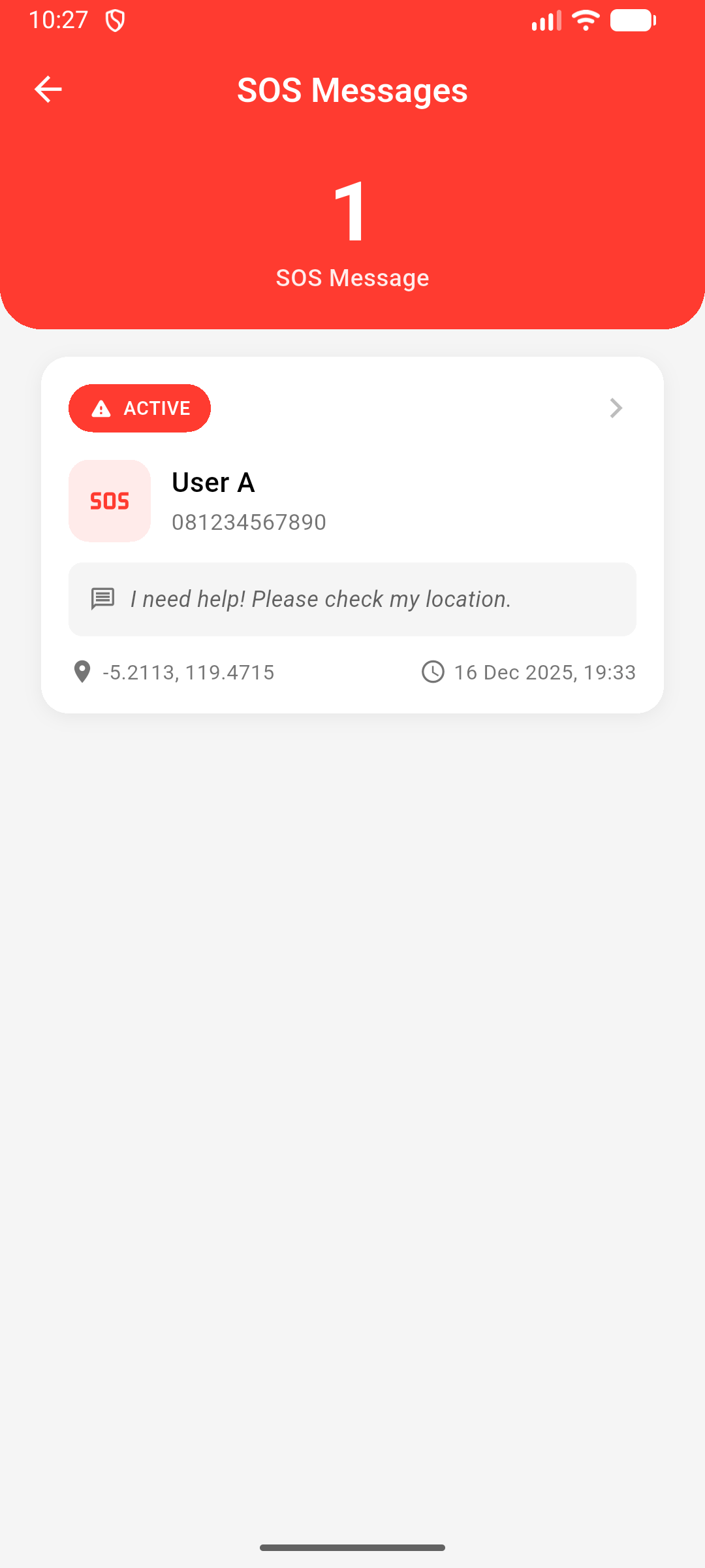 MyFriends - Emergency SOS & Contact Management App — final result 6