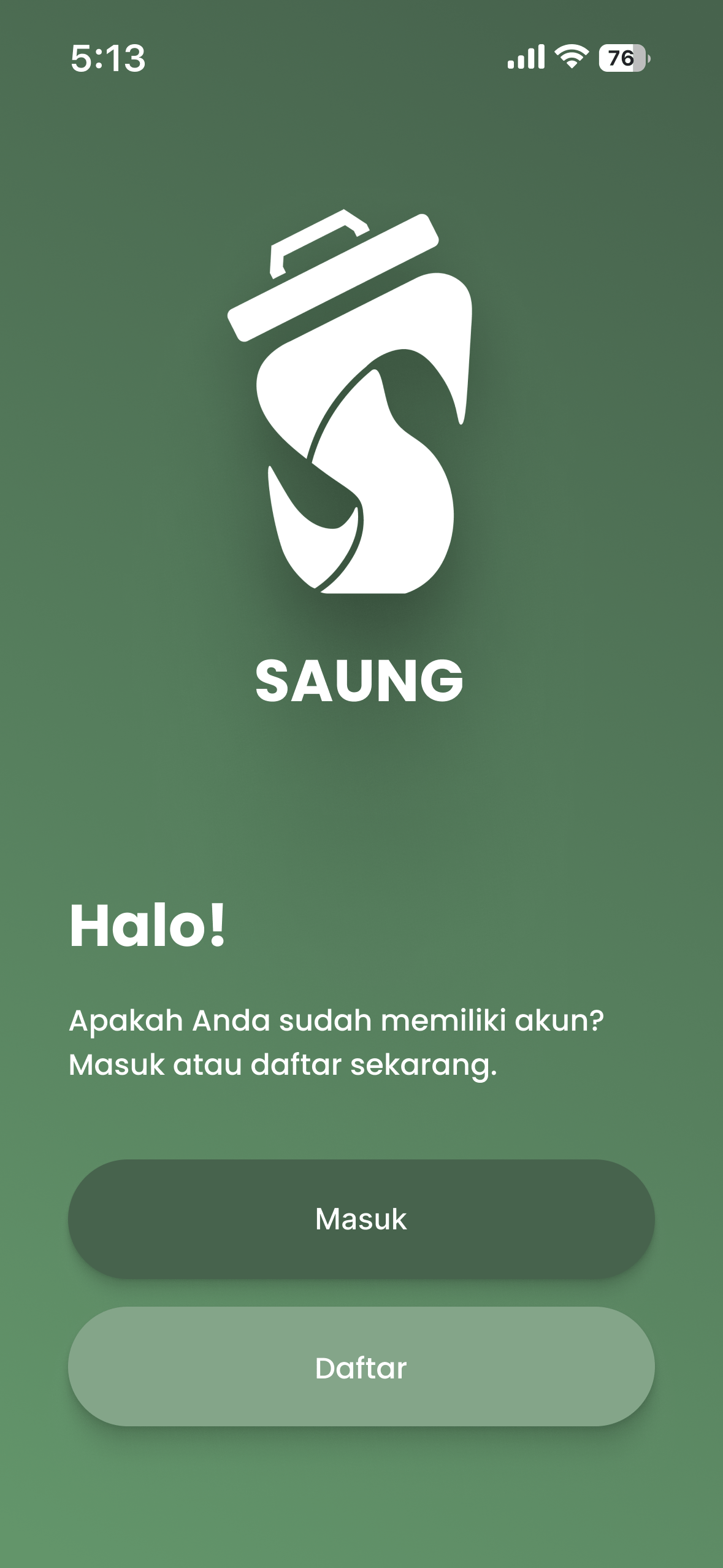 SAUNG - Waste Management UI/UX Design — final result 1